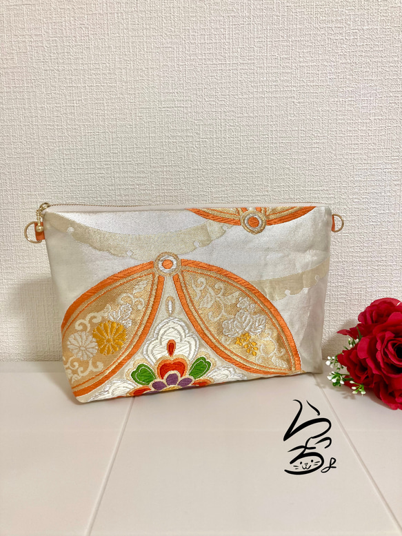 【公式】フジのお歳暮・冬ギフト - WEBカタログ掲載中 kimono】帯リメイク 丸に七宝 クラッチバッグ クラッチバッグ ら クラッチバッグ