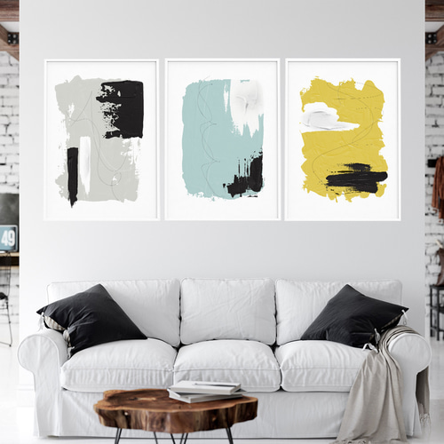 北欧 アートポスター【アートペイント69】 抽象画 北欧ポスター