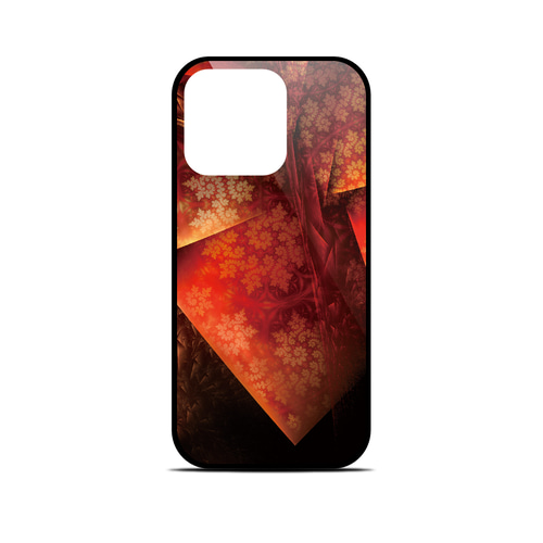 三つ葉様・専用です 紅褄 - 和風 角丸型 強化ガラスiPhoneケース【和柄/スマホケース