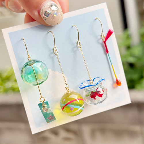 ひんやりセット2025】日本の夏をいいとこどり！ピアスイヤリング4点