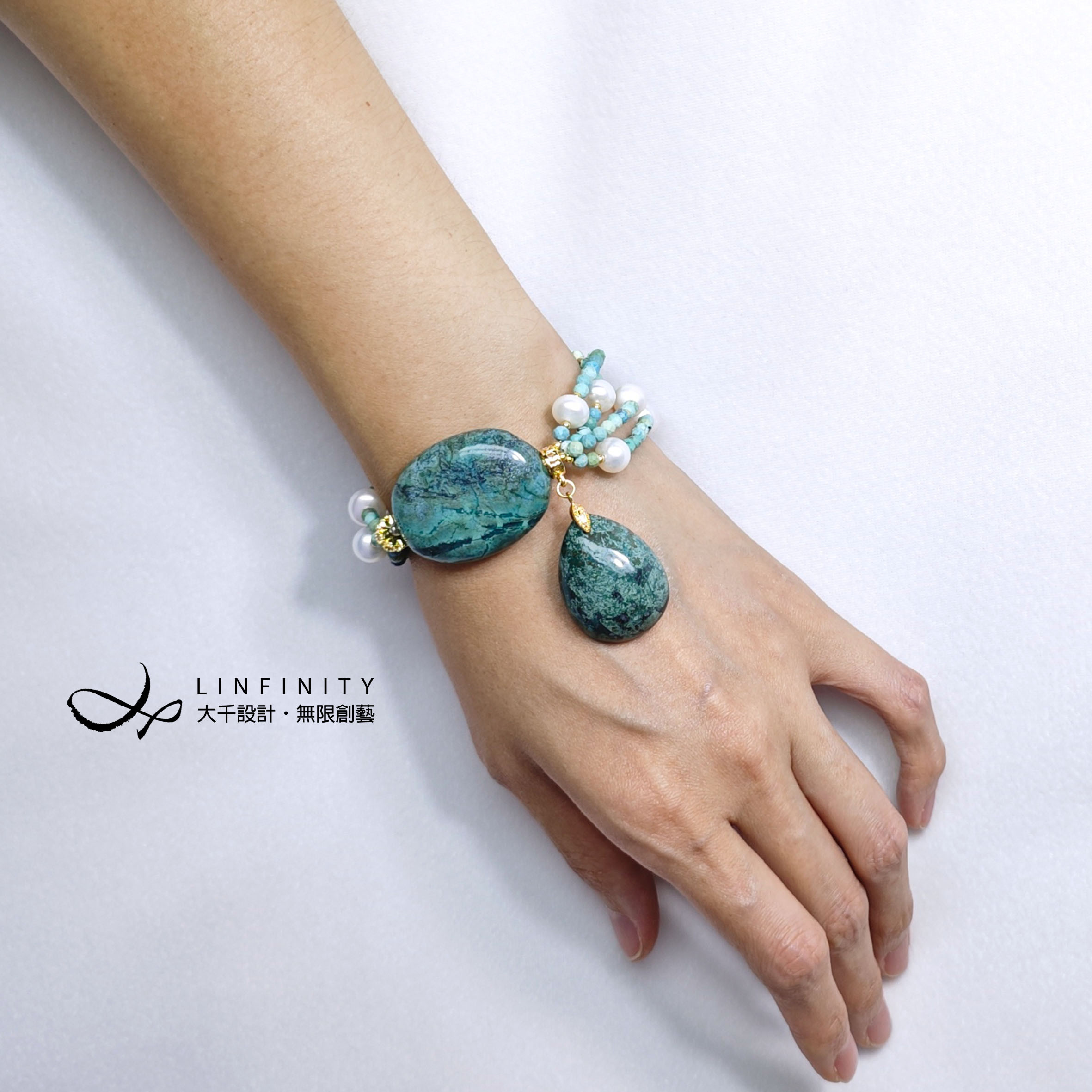 ✦❀ 新年をお迎えください | 宝石 50% オフ ❀✦ 希少なターコイズ ティアドロップストーン ロールドストーン 高磁器パー