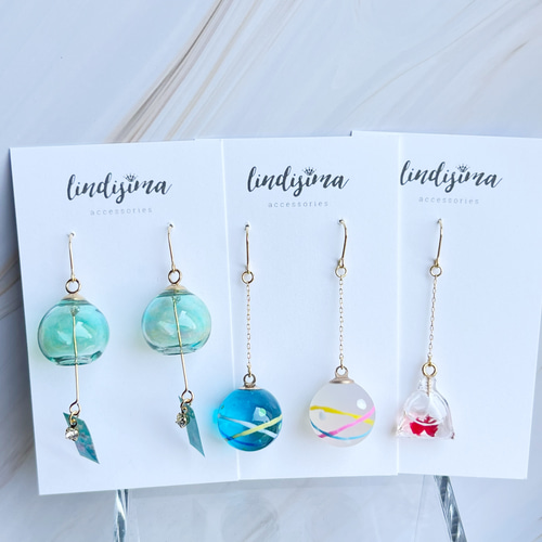 【売り切れ】歯車と水風船ビーズの金古美イヤリング 売り切れ】歯車と水風船ビーズの金古美イヤリング