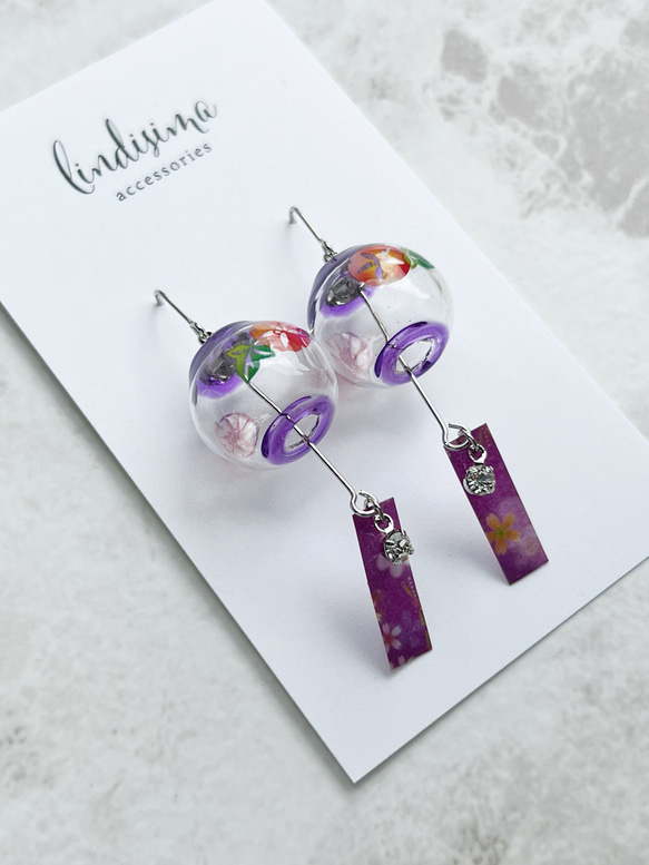 【ひんやりセット2025】人気の風鈴&水風船の耳飾りセット　金魚すくい付き　数量限定 15枚目の画像