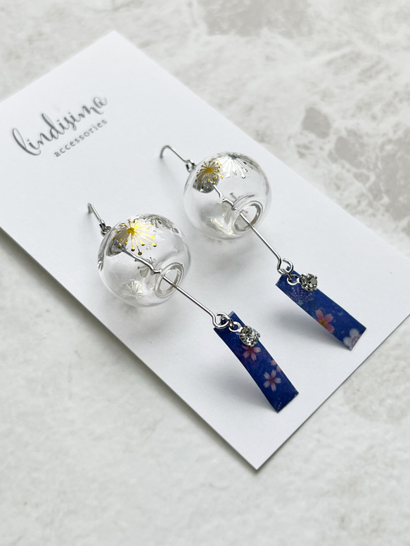 【ひんやりセット2025】人気の風鈴&水風船の耳飾りセット　金魚すくい付き　数量限定 14枚目の画像