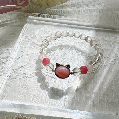 オルゴナイト ねこ ローズクォーツ 薄ピンク オルゴナイト ねこ ローズクォーツ 薄ピンク