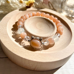 ⭐︎【極上品】天然 マルチカラー　クンツァイト ブレスレット 15.5mm ⭐︎【極上品】天然 マルチカラークンツァイト ブレスレット 15.5mm