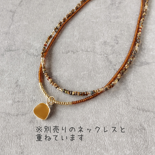 ビーズネックレス ブラウン ネックレス・ペンダント le matin calme