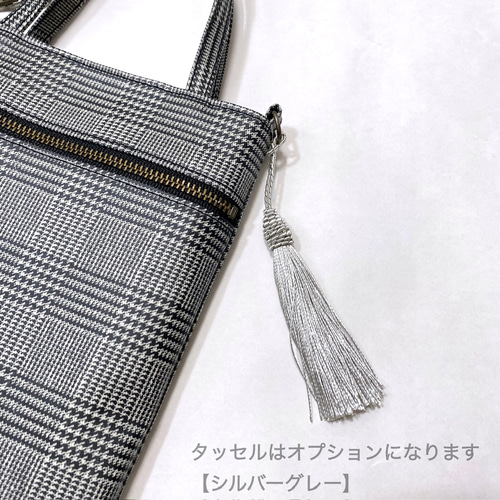 グレンチェック 2way スマホショルダー サコッシュ ショルダーバッグ
