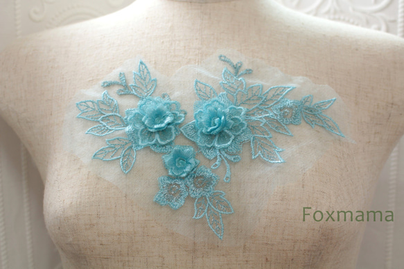 furuta フルタ ドレス 刺繍 花柄 スイセン ドロップショルダー 2 M missswteet1122_cd6004