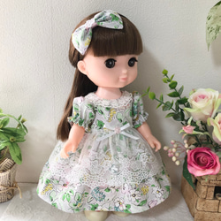 ソランちゃん メルちゃん ピンクドットワンピースとヘアバンド☆26cm