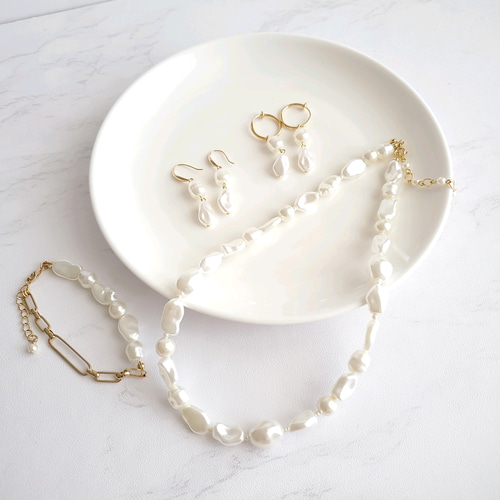 creema限定夏の福袋 樹脂バロックパール3点セット ネックレス  