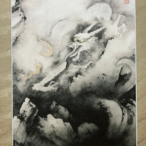 【最安値】 日本の名画 その他インテリア雑貨 龍輿而致雲図 横山大観 掛け軸 絵画