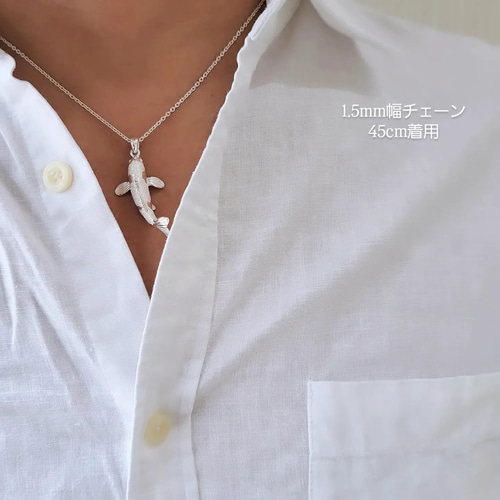 錦鯉 ペンダントトップ】鯉ネックレス 鯉アクセサリー ニシキゴイ 魚