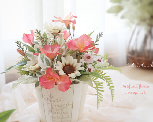 花 アートフラワーブーケ アートフラワー アルストロメリア イブニング