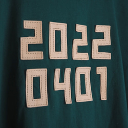 【 数字8桁オーダー 】レザーパッチ Tシャツ（5色）本革 メンズ レディース 7枚目の画像