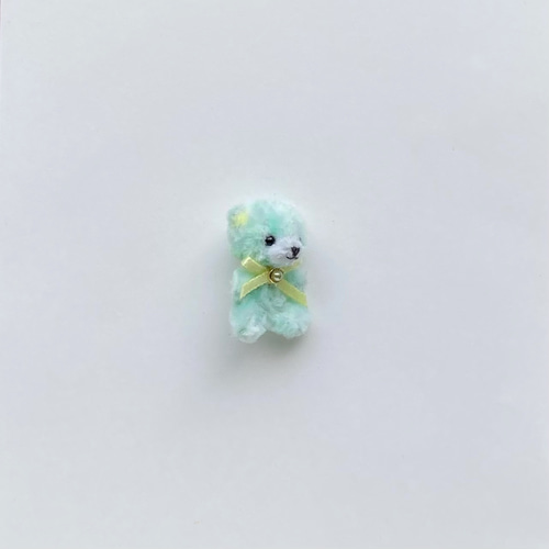 モールアート コットンキャンディカラーのテディベア ハンドメイド