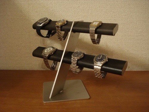 腕時計スタンド　ブラック10本掛けだ円腕時計スタンド
