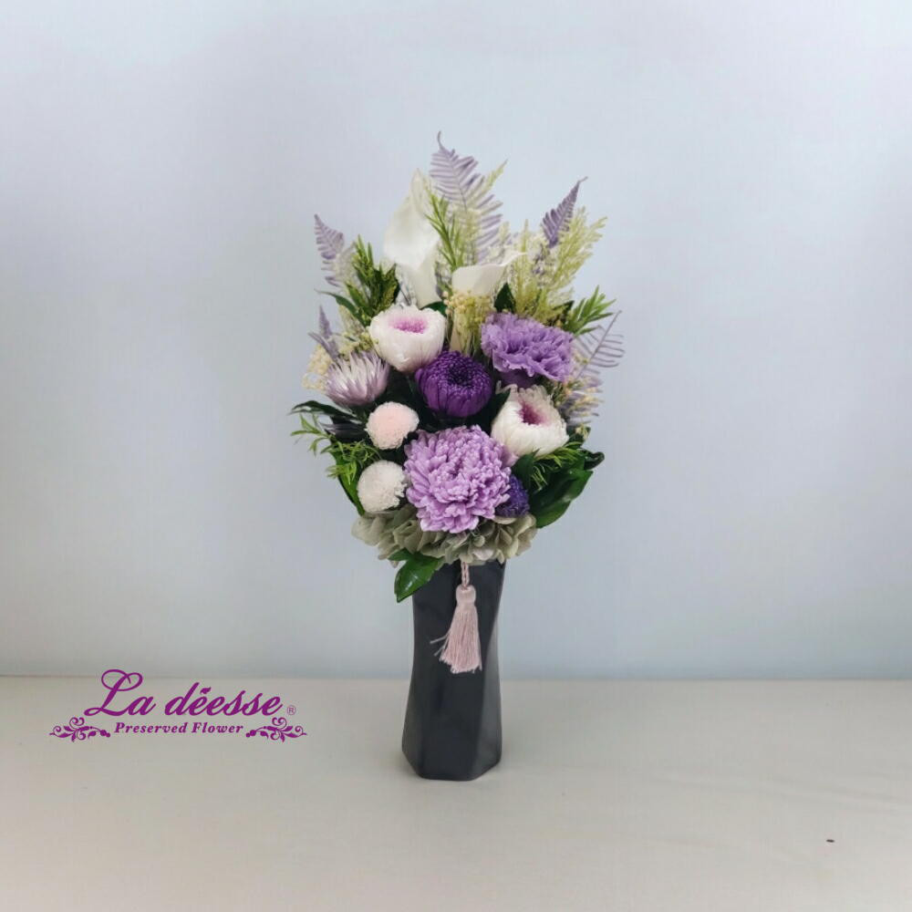 きちんと想いが伝わる｜大きいサイズのお供えアレンジ　お手入れ不要お供え一対選択可_高さ約40センチ