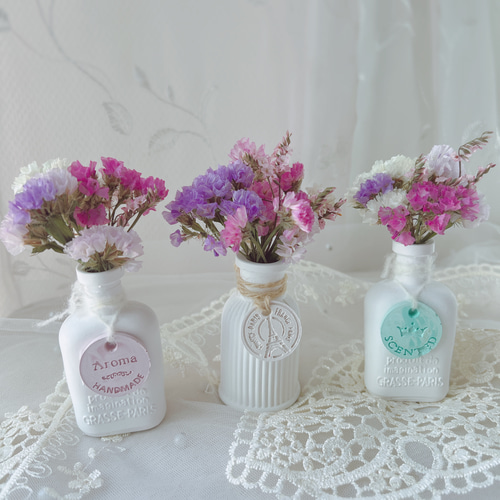 アロマストーンエッフェル塔&ティファニーブルー缶フラワー