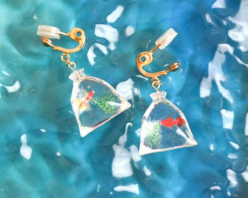 水風船＊金魚すくい袋ピアスオーダー受付ページ 水風船＊金魚すくい袋ピアスオーダー受付ページ メタル風船 ハート