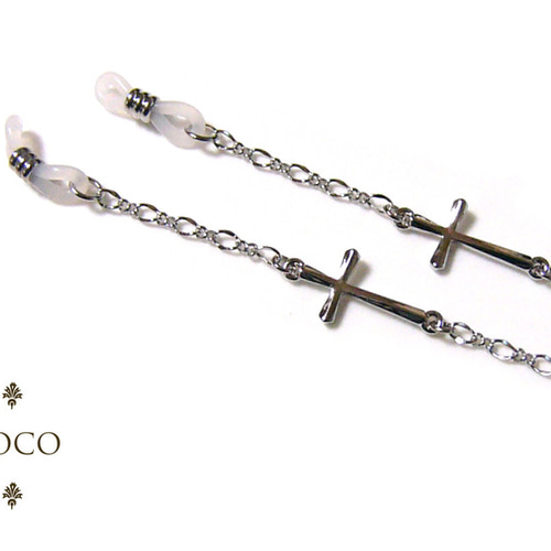 クロスの付いたメガネチェーン（シルバー） メガネ COCO 通販 17866197