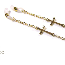 クロスの付いたメガネチェーン（ゴールド） メガネ COCO 通販 17866209