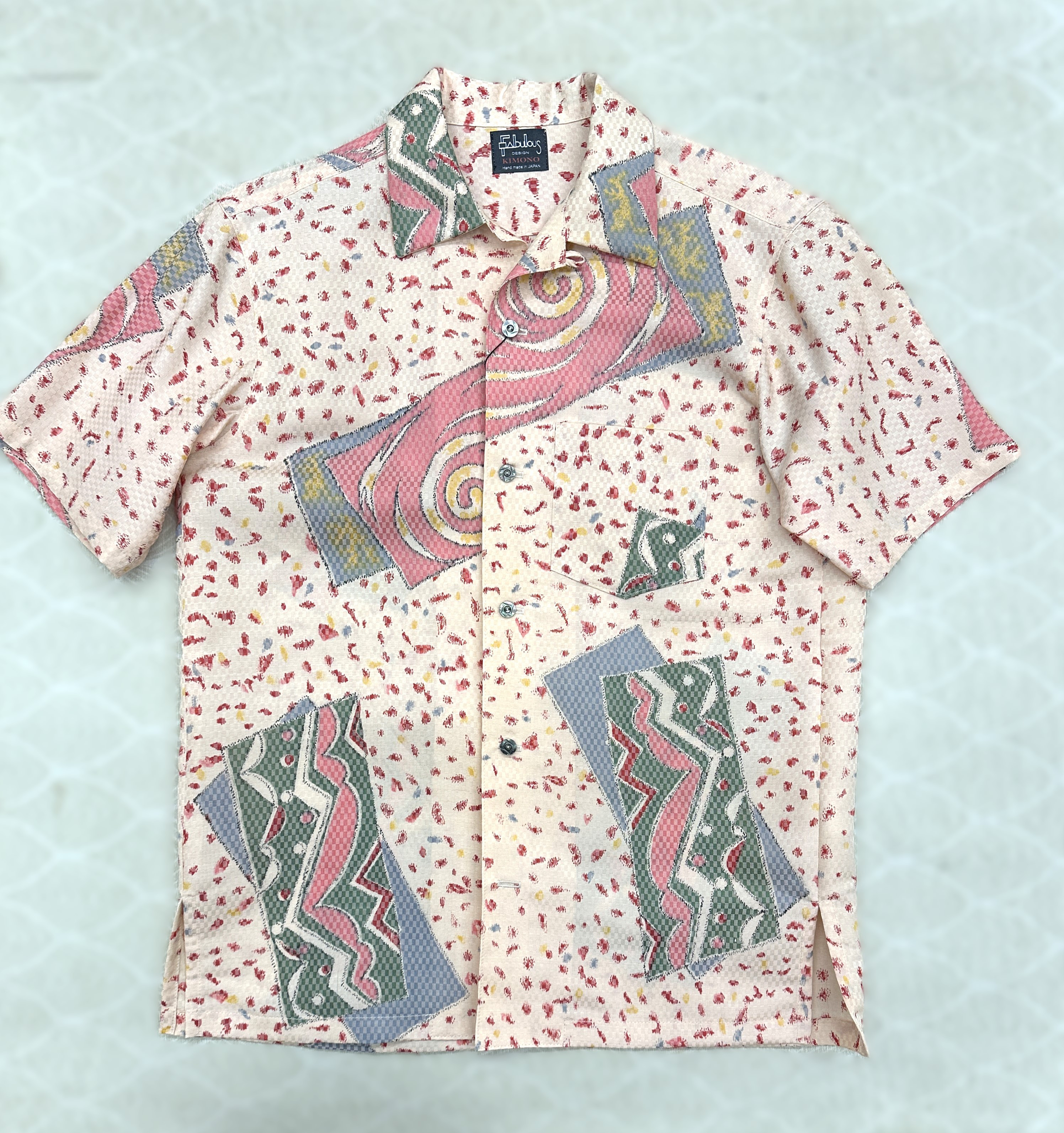 銘仙で作ったアロハシャツ