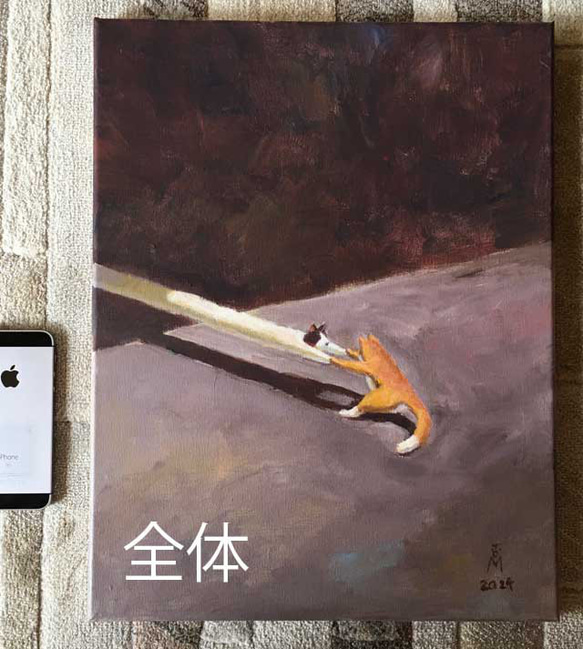 伸びる限りひっぱり続ける(アクリル絵の具による猫たち) 2枚目の画像