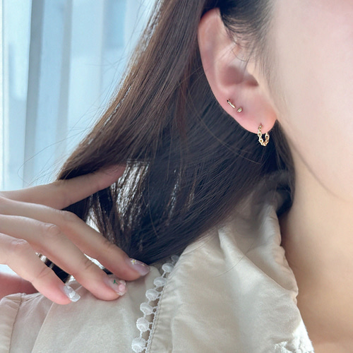 18金 サァファイア イヤリング