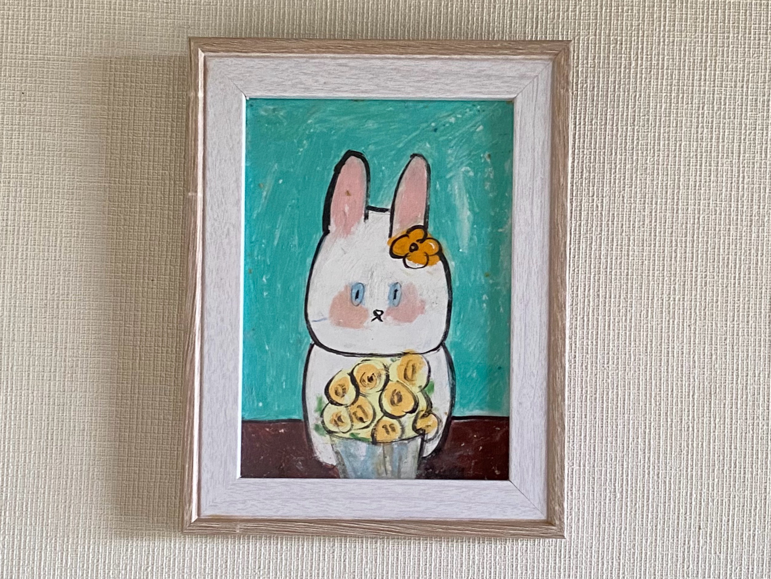 アクリル画】＊「blue moment」＊原画 手書き ハート 癒される絵 水の 
