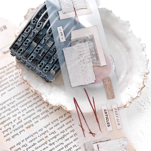 S512コラージュ素材】切売 台湾PETステッカー マステ ジャンク