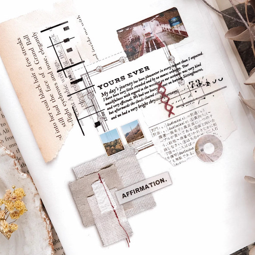 S512コラージュ素材】切売 台湾PETステッカー マステ ジャンク