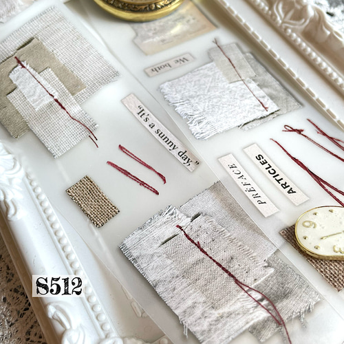 S512コラージュ素材】切売 台湾PETステッカー マステ ジャンク