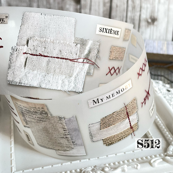 S512コラージュ素材】切売 台湾PETステッカー マステ ジャンク