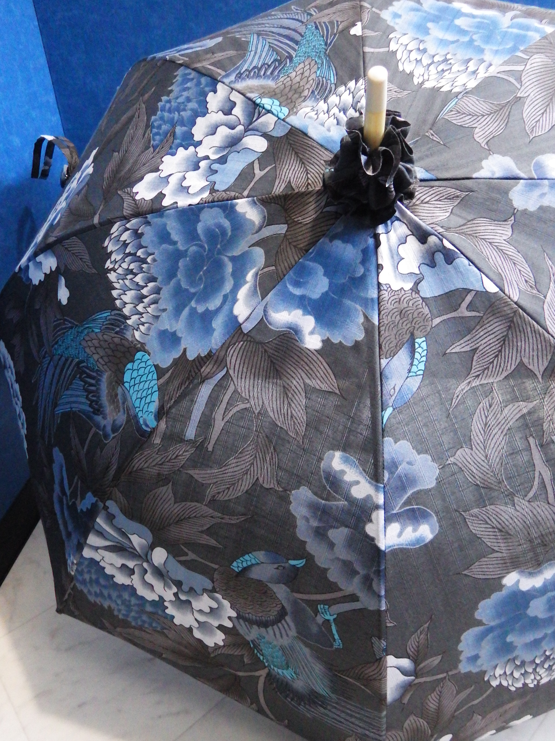 浴衣から生まれた日傘　プラタナス 夜も緑なる夏は来ぬ【岡重】［袋なし 限定品］