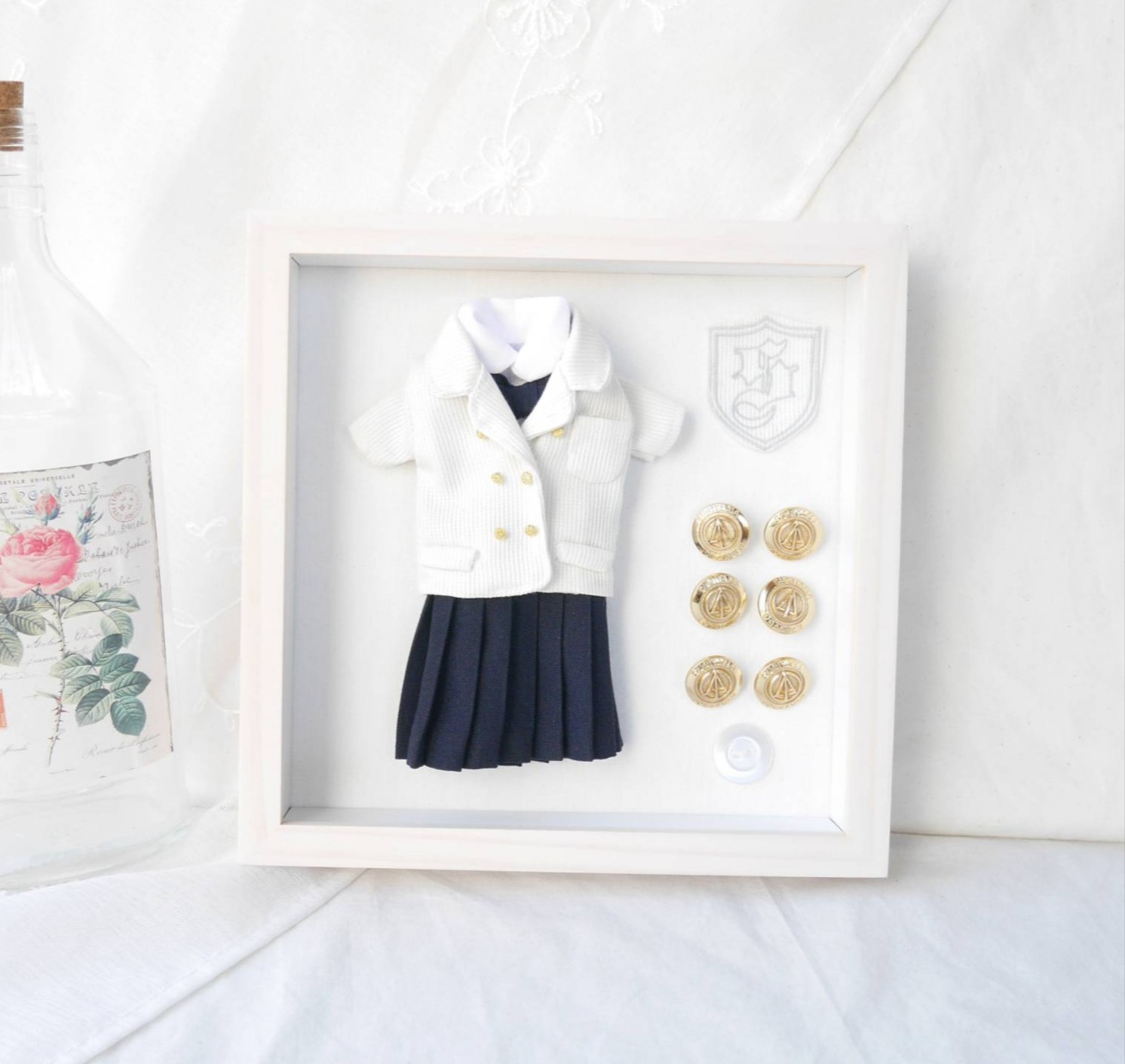 制服 ミニチュア リメイク 思い出 収納オーダー 卒業記念 メモリアル 学生服 高校生 中学生 小学生 幼稚園