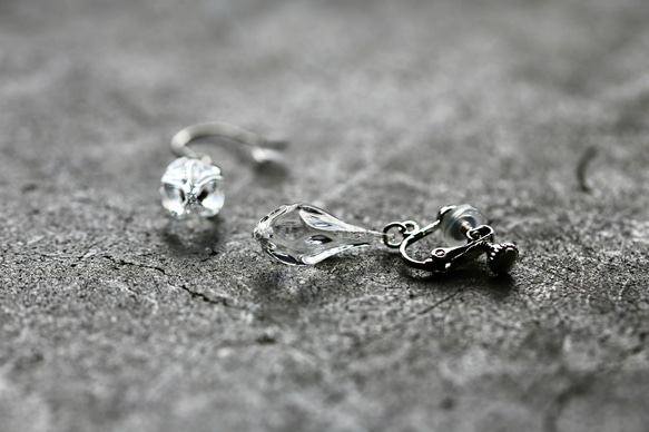 【ﾋﾟｱｽ】ICE DROP（両耳）【ｻｰｼﾞｶﾙｽﾃﾝﾚｽ】【受注生産】 9枚目の画像