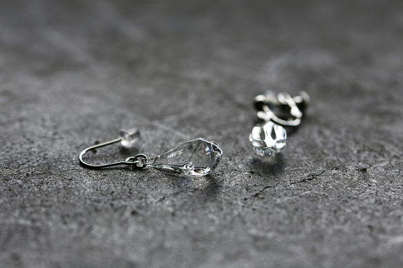 【ﾋﾟｱｽ】ICE DROP（両耳）【ｻｰｼﾞｶﾙｽﾃﾝﾚｽ】【受注生産】 1枚目の画像