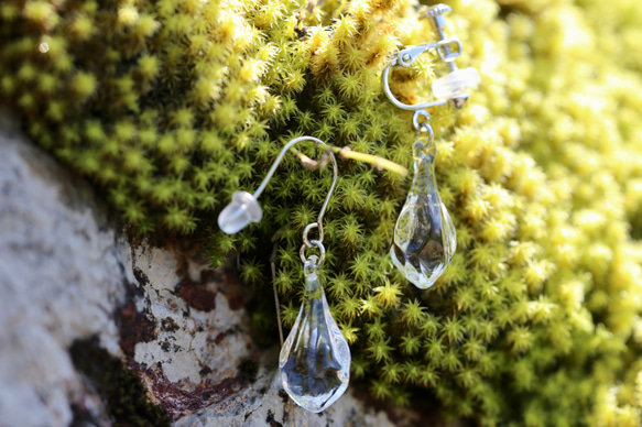 【ﾋﾟｱｽ】ICE DROP（両耳）【ｻｰｼﾞｶﾙｽﾃﾝﾚｽ】【受注生産】 6枚目の画像