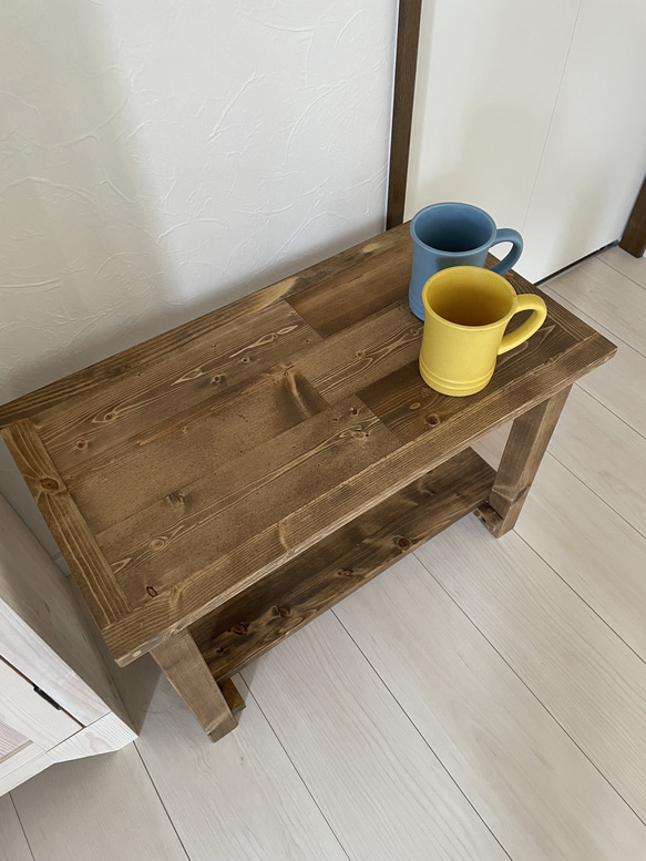 ミニテーブル（ハンドメイド） コーヒーテーブル ミニテーブル シャビー サイドテーブル Boro