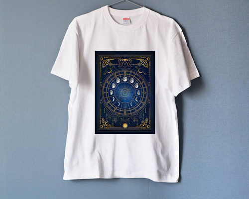 【月が近づけば少しはましだろう様用】レメディー12個 月の満ち欠け・12星座 Tシャツ WHITE・カラー（men&women） T