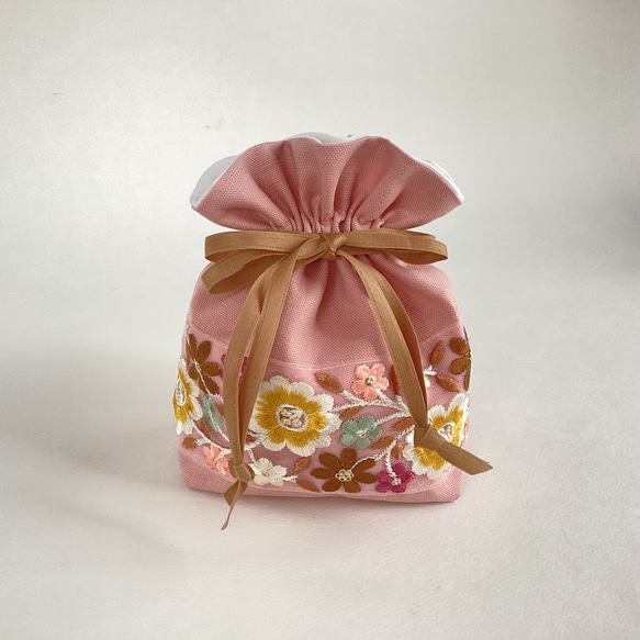 綺麗＊*インド刺繍リボン ミニ巾着ポーチ＊ 巾着袋 MICHEL 通販
