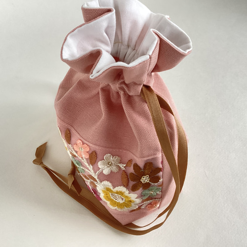 綺麗＊*インド刺繍リボン ミニ巾着ポーチ＊ 巾着袋 MICHEL 通販