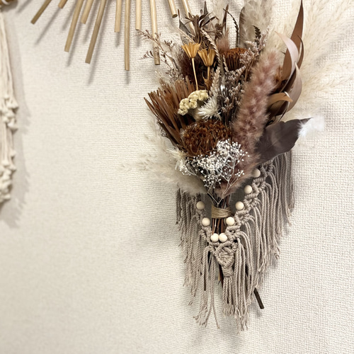 マクラメキット】7色から選べるマクラメカーテンタッセル 2本SET