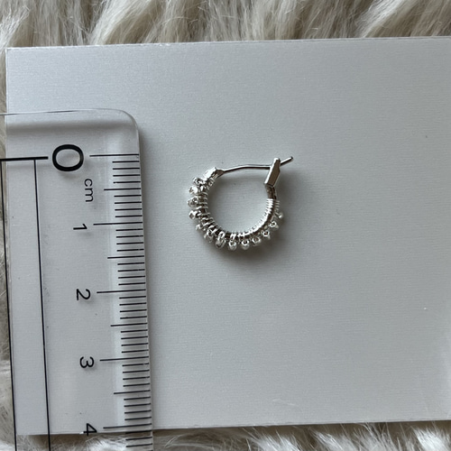 GARNI シルバー フープピアス 約1.5cm GARDEL（ガーデル） QUIET HOOP PIERCE - Silver（クワイエット