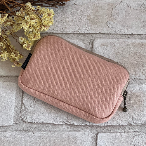 フレンチブルドッグ刺繍❀✿❀帆布生地コインケース/ミニポーチ フレンチブルドッグ刺繍❀✿❀帆布生地コインケース/ミニポーチ