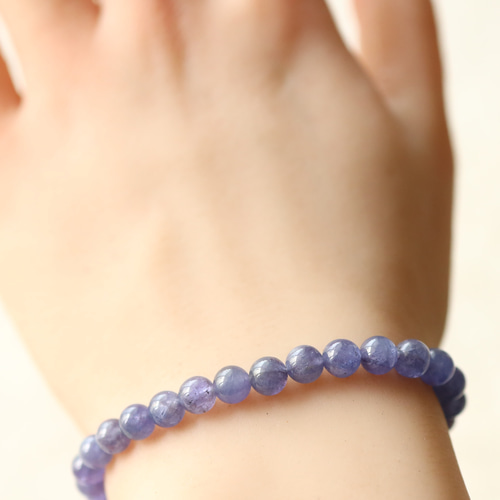★天然石★希少！！極上天然無染色タンザナイトΦ11mmブレスレット♡鑑別書付き ☆天然石☆希少！！極上天然無染色タンザナイトΦ11mmブレスレット