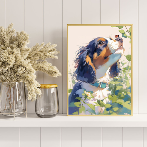 天犬戯舞 - トライカラー・キャバリア・キングチャールズ・スパニエル