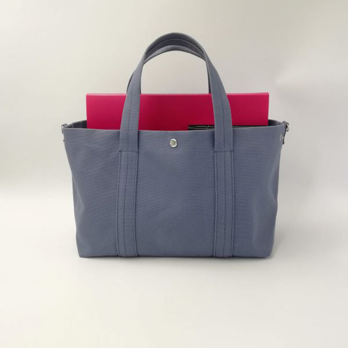 8号帆布のシンプルトートバッグ 倉敷帆布 スカイグレー トートバッグ