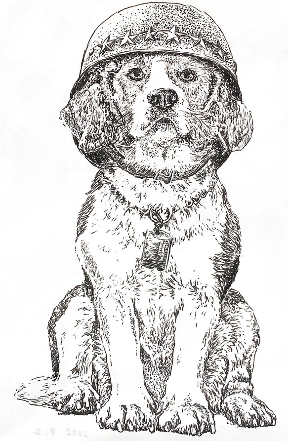 ペン画】ペットの似顔絵オーダー